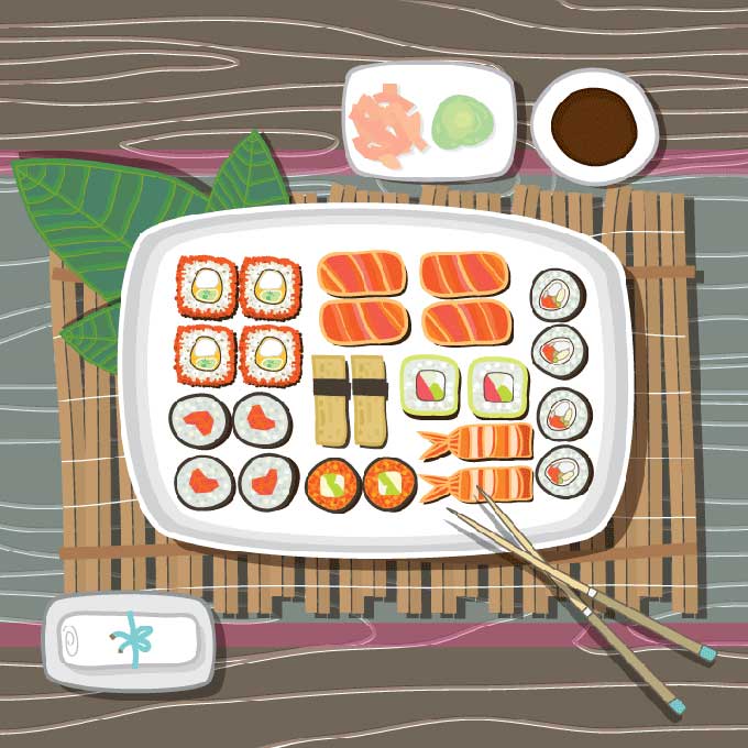 how to eat sushi